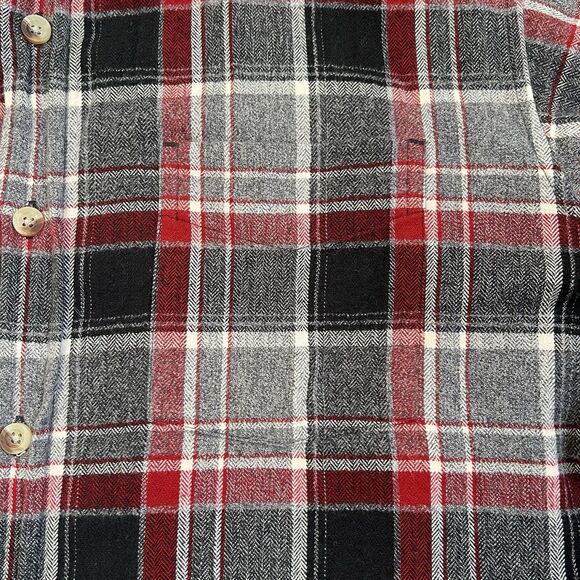 RedHead Shirt Size LT Large Red Black Gray Plaid Flannel Long Sleeve Button-Down - Picture 3 of 10